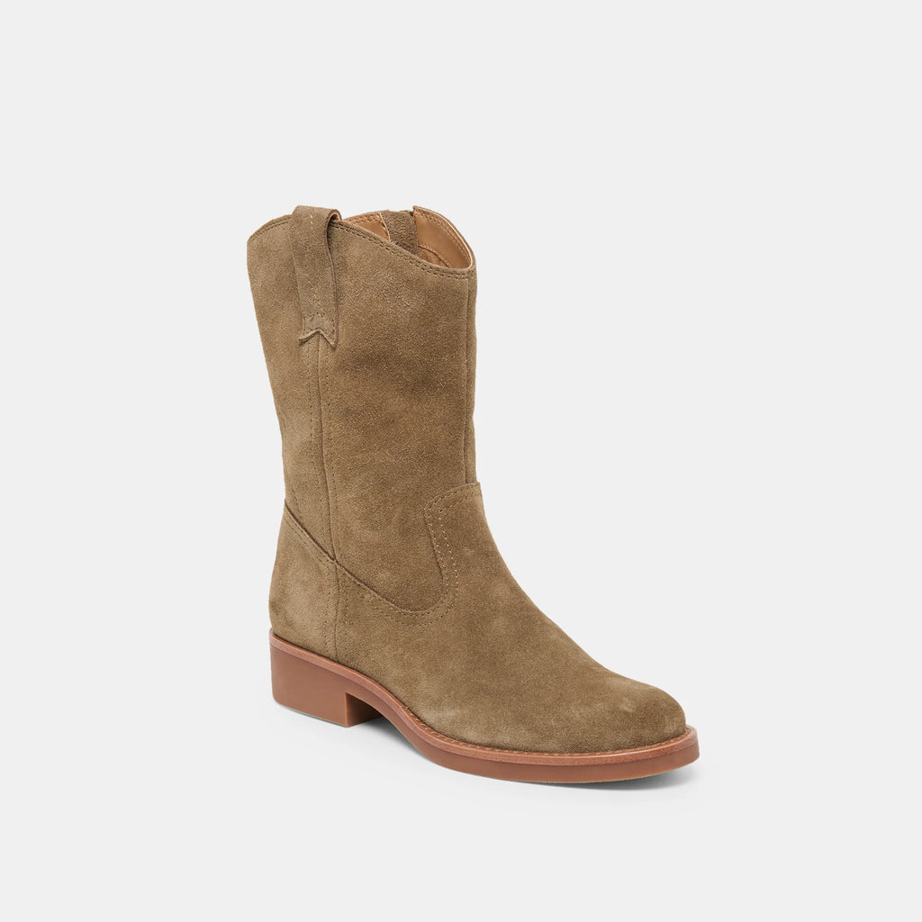 The Olive Suede Wanderer Boot