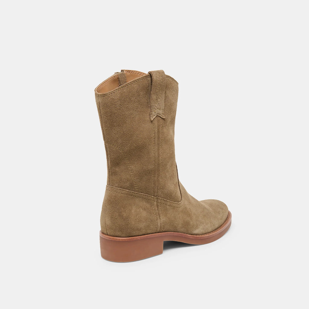 The Olive Suede Wanderer Boot