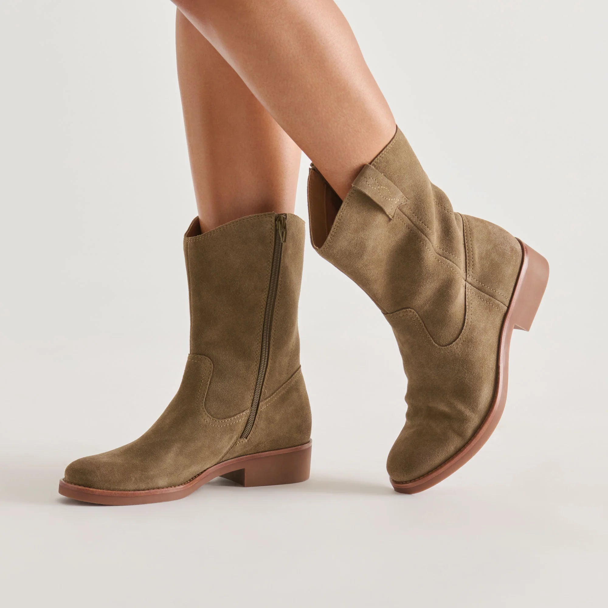 The Olive Suede Wanderer Boot