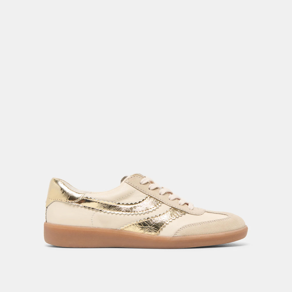 Gold Retro Low-Top Sneaker