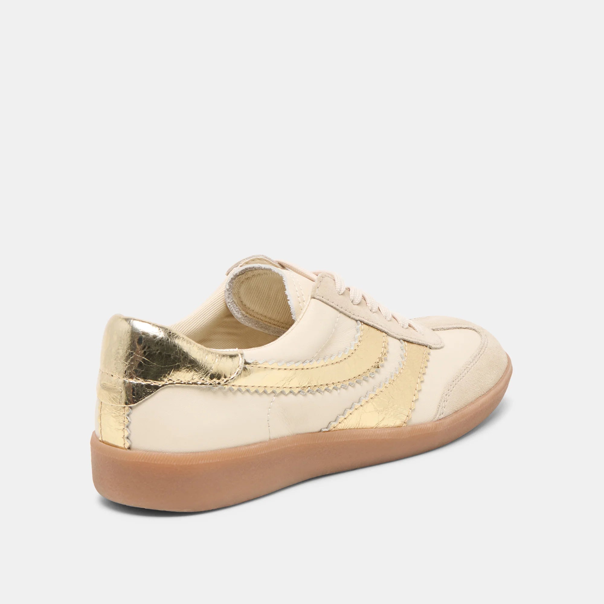 Gold Retro Low-Top Sneaker